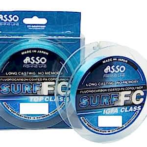asso surf fc coated copolymer 1000mt long casting no memory blue monofilament misina jpg